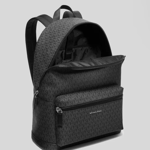 NWOT Michael Kors Cooper Large Signature Graphic Logo Backpack + Wallet -Black - Picture 3 of 8